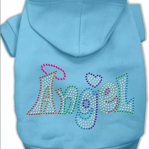 16" Technicolor Angel Rhinestone Pet Hoodie XL